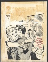 ! JACK KIRBY ROMANCE COVER -1956 LARGE ART Issue First Love #67 Page Cover Comic Art