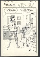 ! DAN DeCARLO VERONICA FASHION PIN-UP 1966 Issue Betty and Veronica #134 Page 8 Comic Art