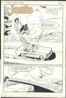 = DeCARLO JOSIE SPLASH - 1966 LARGE ART - EJECTION SEAT Issue Josie 20 Page 1 Comic Art