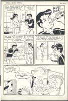 = DeCARLO JOSIE ART - 1966 LARGE ART - PRANKS Issue Josie 20 Page 5 Comic Art