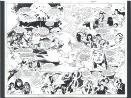 ! BEAUTIFUL J H WILLIAMS DOUBLE SPREAD FOR ALAN MOORE'S PROMETHEA Issue Promethea #13 Page pages 14 and 15 DPS Comic Art