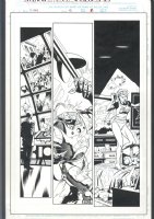 ! WILLIAMS + GRAY X-MAN ART - 3  PANEL PAGE - GIRL DANCES IN HER UNDERWEAR WHILE ROBOT ATTACKS CITY