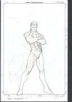 ! LARGE AARON LOPRESTI SUB-MARINER PENCIL SKETCH - SIGNED Page Subby Pencil Sketch Comic Art
