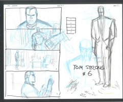 ! TOM STRONG #6 LAYOUT ART BY CHRIS SPROUSE - ALAN MOORE Issue Tom Strong #6 Comic Art