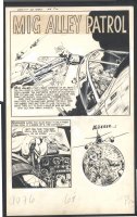 ! GREAT BOB POWELL LARGE WAR SPLASH - 1952 - ARIAL DOGFIGHT Issue American Air Force #6 Page 12 Comic Art