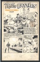 ! NICE BOB POWELL COMPLETE 8 PAGE 1952 WAR STORY - RESCUEING ORPHANS - 1952 LARGE ART