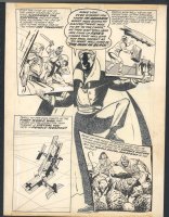 ++ GREAT BOB POWELL MAN IN BLACK INTRO SPLASH - FULL FIGURE OF MIB Issue Man in Black Comic Art