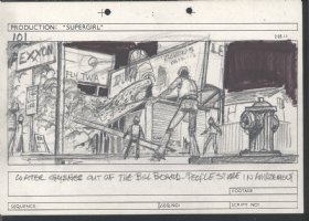 ! MIKE PLOOG SUPERGIRL STORYBOARD - STRANGE STREET SCENE Issue Supergirl Storyboard  Page 101 Comic Art