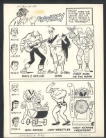 +++ GREAT VIGODA OR PERHAPS TOM MOORE GAG PAGE WITH ALL THE MAIN CHARACTERS - PAPER DOLL STYLE Issue Archie's Joke Book #46 Page 4 Comic Art