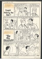+++ GREAT VIGODA LRG ART- 2 GAGS ON 1 PAGE- ARCHIE VERONICA (IN SWIMSUIT) REGGIE Issue Archie's Joke Book #49 Page 20 Comic Art