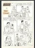 +++ GREAT VIGODA ARCHIE GAG PAGE - REGGIE FINDS HIS DATE HAS A TASTE FOR FOOD Issue Archie's Joke Book #71 Page 9 Comic Art