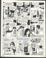 ! NICE BETO HERNANDEZ LOVE & ROCKETS PAGE - FAKE L&R BAND Issue Love and Rockets Page 7 Comic Art