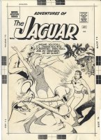& JAGUAR #3 LARGE COVER - 1961 JOHN ROSENBERG Issue Adventures of the Jaguar #3 Comic Art