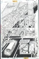  ! SPLASHY SIGNED BREYFOGLE ANARKY PAGE - HERO LEAVES TOWN     Issue Anarky #1 Page 12 Comic Art