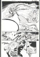 ! NORM BREYFOGLE - BLOODSHOT BATTLES WILD MONSTER - SIGNED Issue Bloodshot #31 Page 4 Comic Art