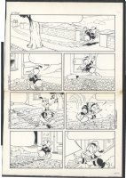 ! BOLSTER DONALD DUCK PAGE FOR EUROPEAN DISNEY COMIC - DD TRAMPLES GARDENS Issue Donald Duck Comic Art
