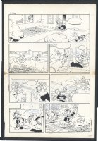 ! BOLSTER DONALD DUCK PAGE FOR EUROPEAN DISNEY COMIC - DD  ATTACKED BY DOG Issue Donald Duck Page 4 Comic Art