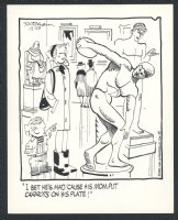 ++ HANK KETCHAM DENNIS THE MENACE GAG - MUSEUM SCULPTURES Issue Dennis the Menace Page 12-29-83 Comic Art