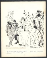 = SEXY DANCING GIRLS IN DEVIL OUTFITS - DON FLOWERS GLAMOR GIRLS STRIP Issue Glamor Girls Page 8-26-1963 Comic Art