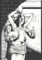 = John Cebollero  UNDERGROUND ART - BACK ALLEY SEX Comic Art